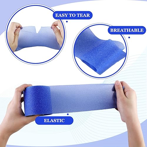 Miniatura 2 de Cinta atlética de espuma de 30 yardas, vendaje de espuma para muñecas, codos, rodillas, tobillos, cabello, deportes, 2.76 pulgadas