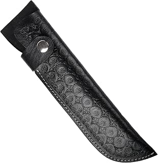 Hulara Genuine Leather Knife Sheath – Handmade Leather Knive Holder with Belt Loop, Fits 4-10" Blade – Fixed Blade Knife Sheaths, Knifes Scabbard for Belt