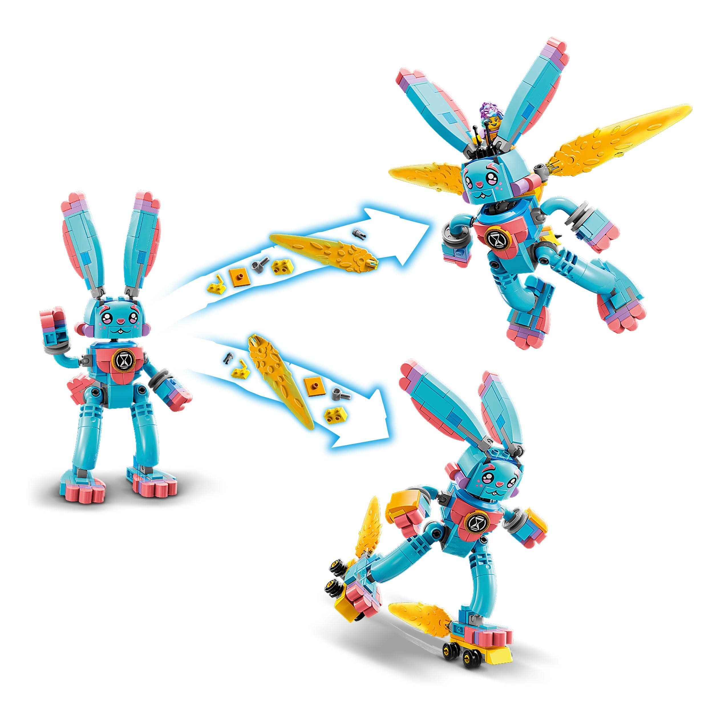 LEGO DREAMZzz 2-in-1 Izzie and Bunchu the Bunny Buildable Toy Rabbit Figure with Roller Skates - Image 3