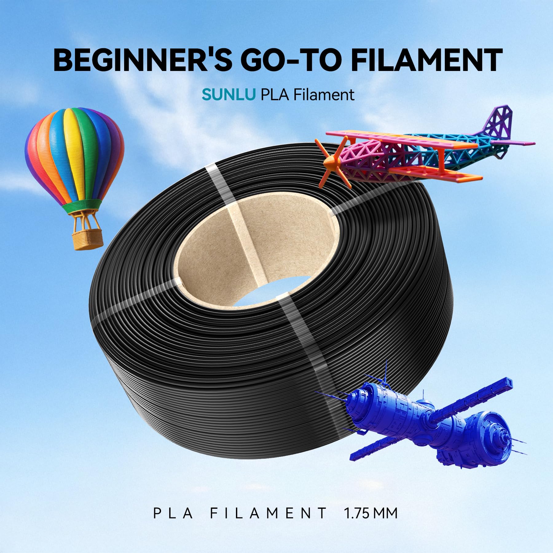 Amazon.co.jp: SUNLU PLA 詰め替えフィラメント 1.75mm PLA 3D 