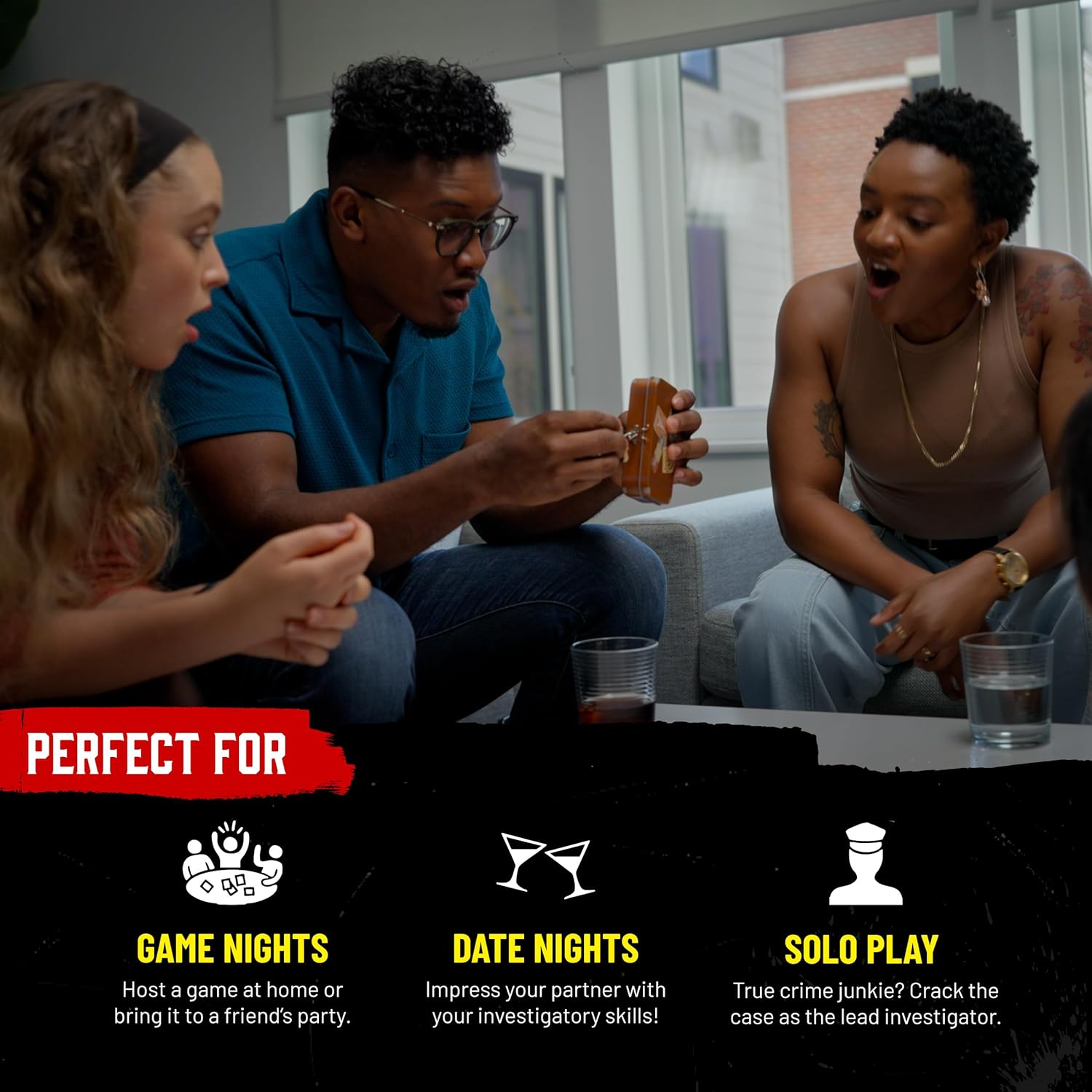 Hunt A Killer: Game Night Gone Wrong, an Immersive True Crime Experience, for Fans of Criminal Minds, Forensic Files, and Mystery Games, Board Game is 90-120 Minutes, for Ages 14+