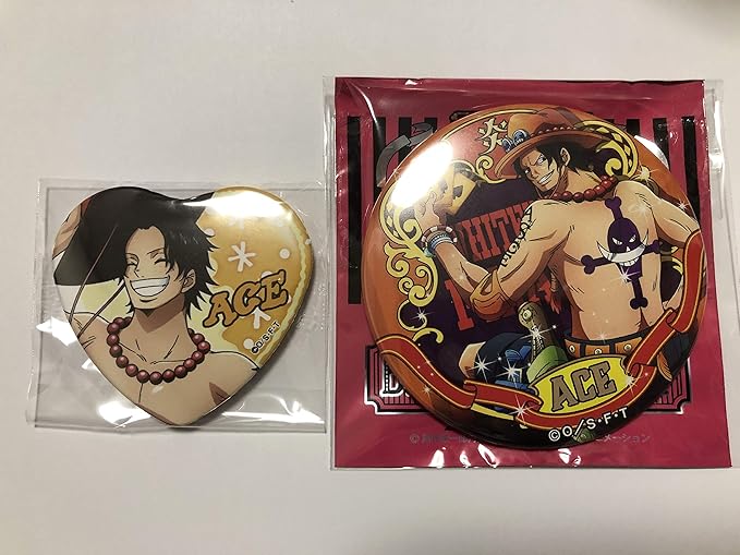 Amazon 麦わらストア 限定 ワンピース 輩缶バッジ 第18弾 Bitter Sweet バレンライン ホワイトデー ハート型マグネット エース アニメ 萌えグッズ 通販