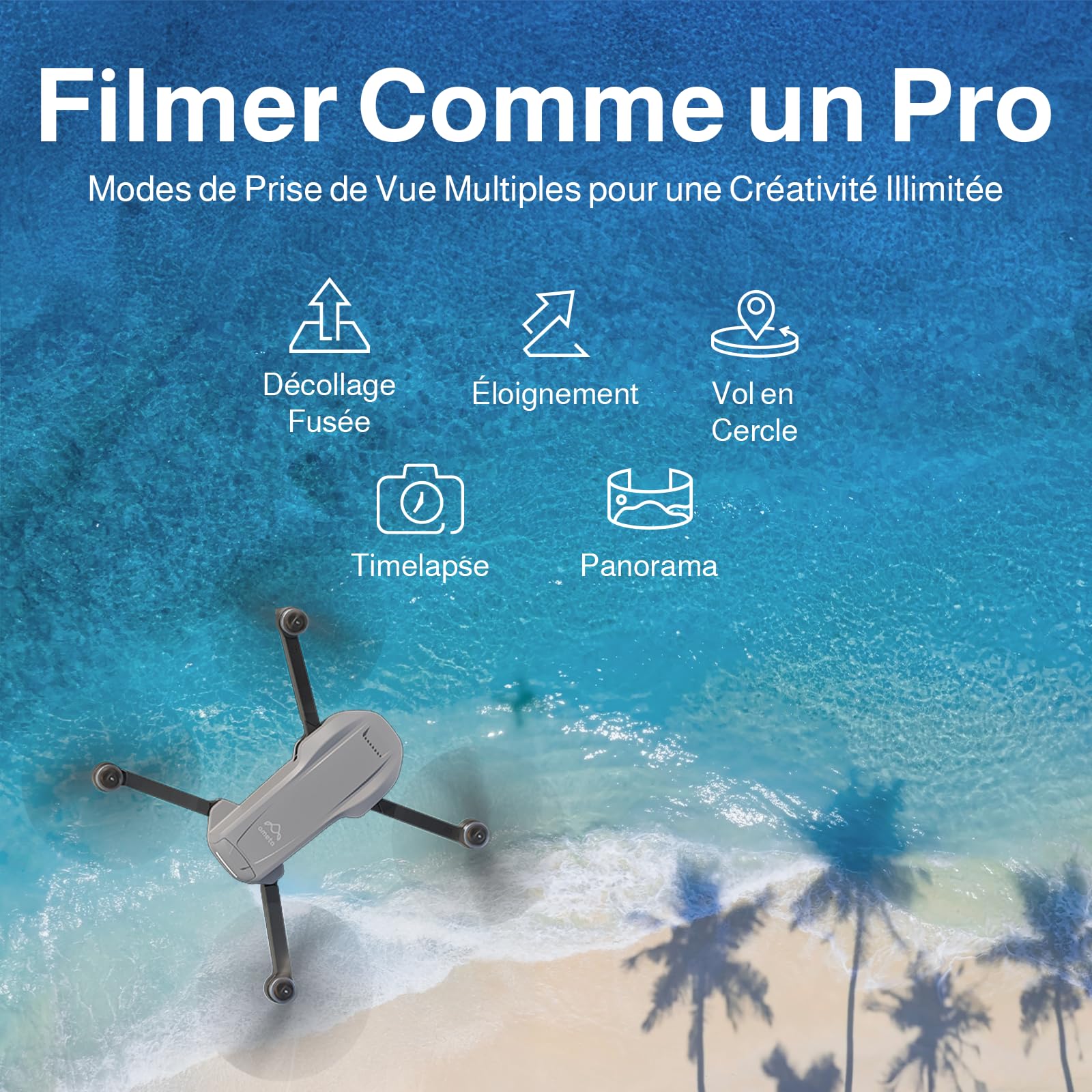 Ameta S50 Lite Drone avec Camera 4K et GPS Retour Automatique