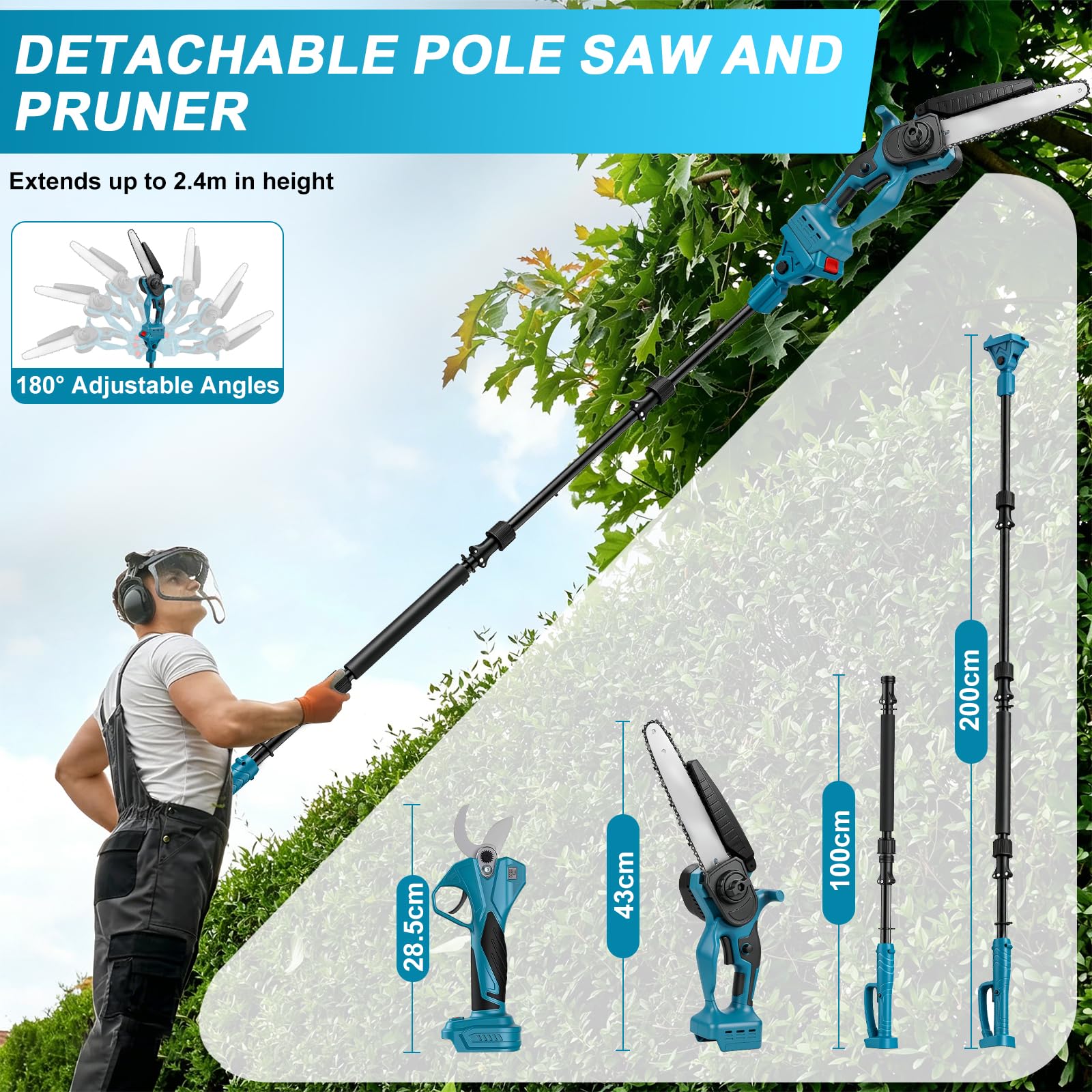 Juego de Sierra de Barra 6'' para Makita 18V (sin Batería) (con Tijera)