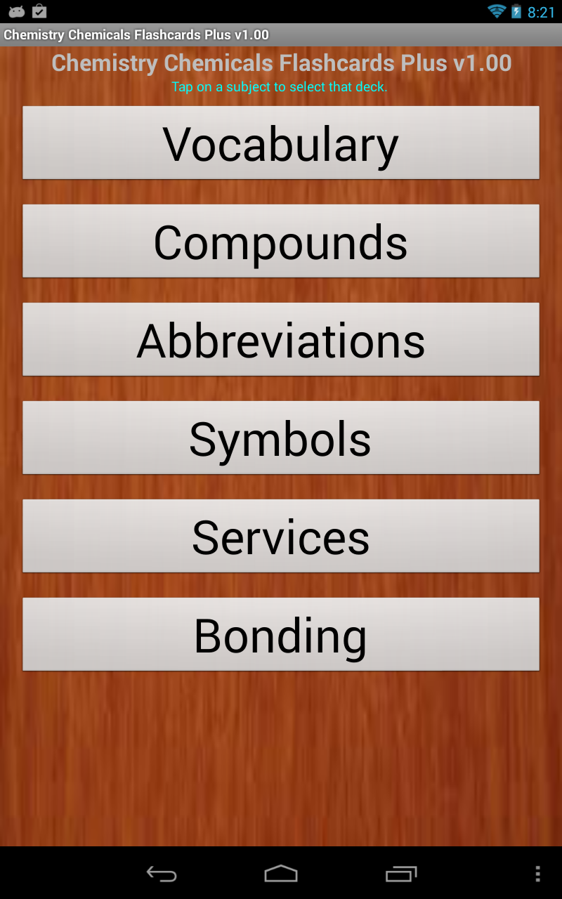 Chemistry Chemicals Flashcards for Android