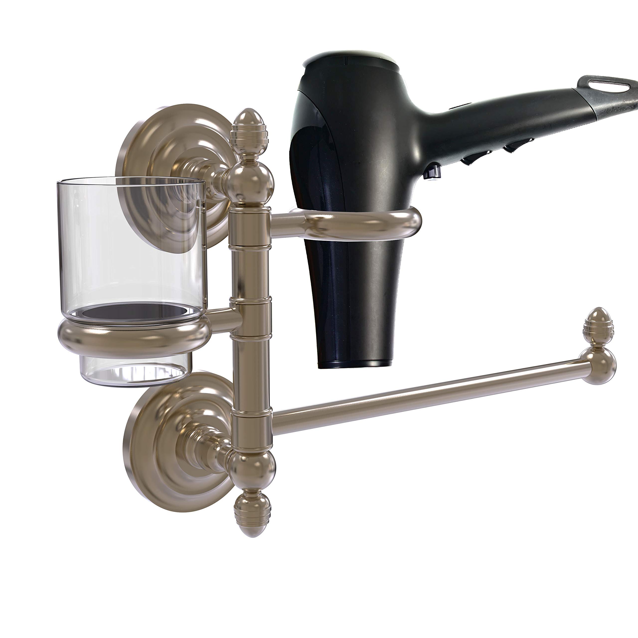 Porte-sèche-cheveux Allied Brass Que New pour salle de bain épurée