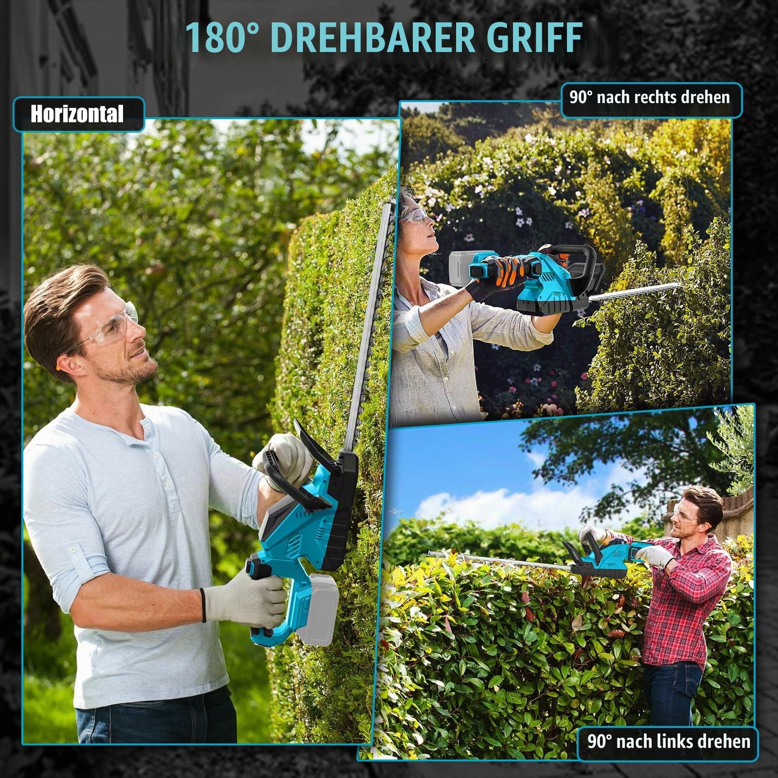 Akku Grasschere Strauchschere kompatibel mit Makita 18V ohne Akku