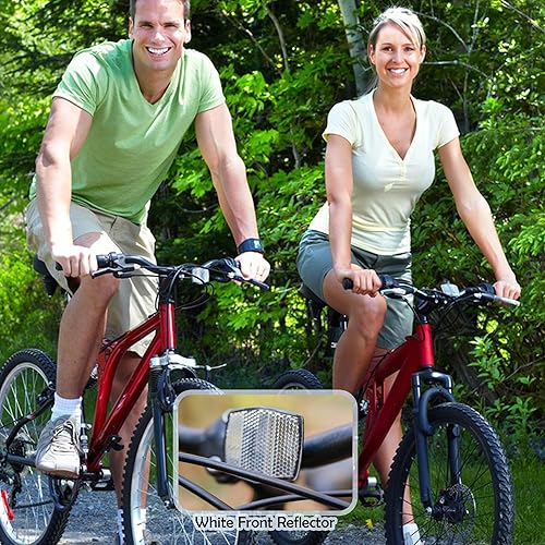 Miniatura 6 de 6 Reflectores de bicicleta, soporte reflector delantero y trasero, accesorios de reflector de radios de rueda de bicicleta para manillar y poste de