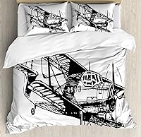 Vista 99 de Ambesonne Juego de funda de edredón de baloncesto, silueta de jugador de baloncesto, promoción de campeonato de competencia de atleta, juego de ropa