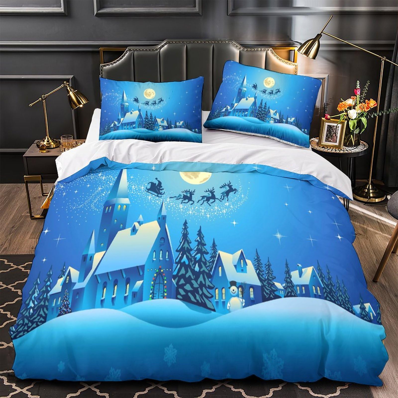 Housse de couette sapin de Noël 220x240 pour chambre d'ado