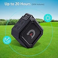 Vista 6 de Altavoz Bluetooth para carrito de golf, altavoz inalámbrico portátil magnético con sonido estéreo fuerte, refuerzo de graves de 20 horas