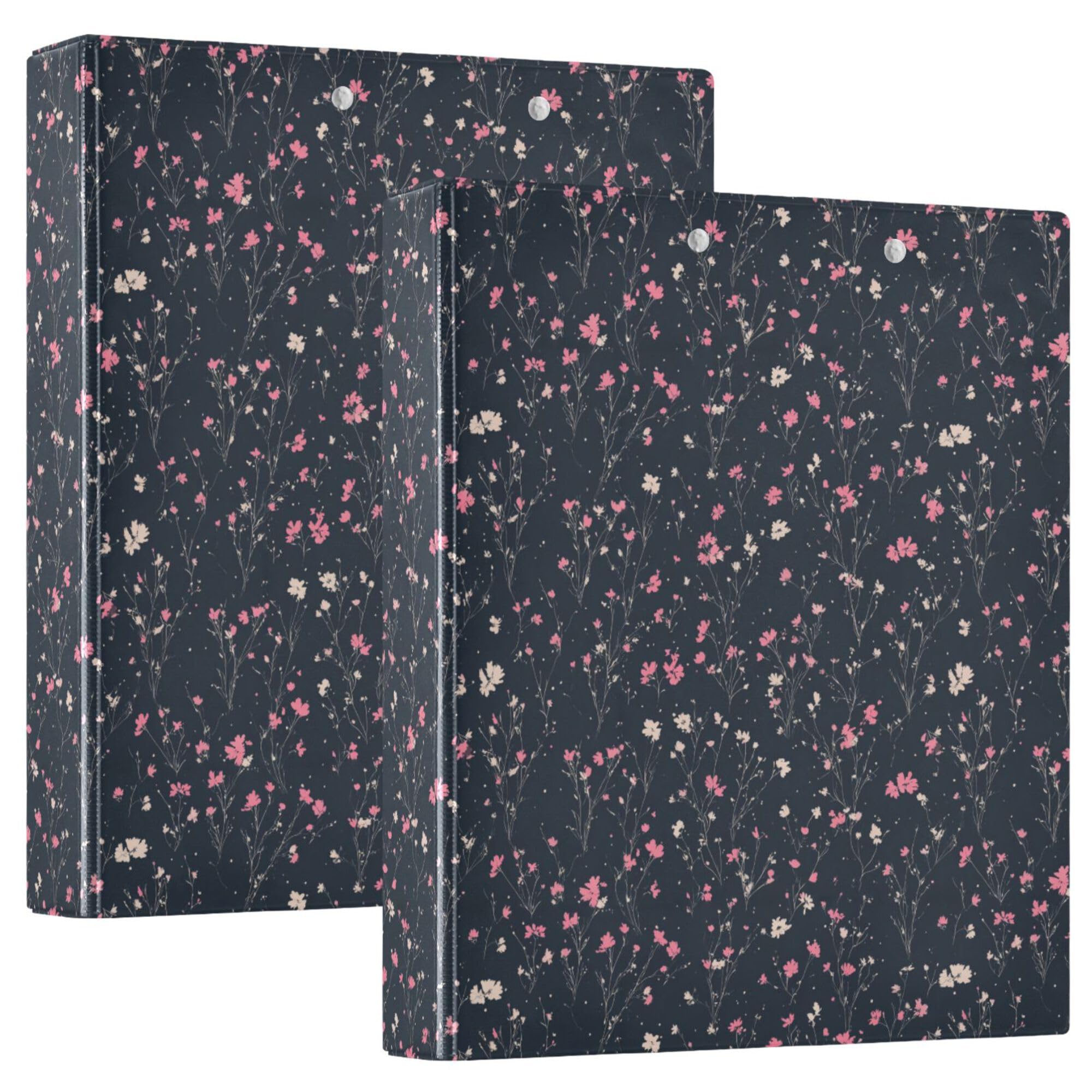 Raccoglitore ad anelli rotondi da 3,8 cm con tasche, confezione da 1/2 raccoglitori universitari per studenti con copertina rigida