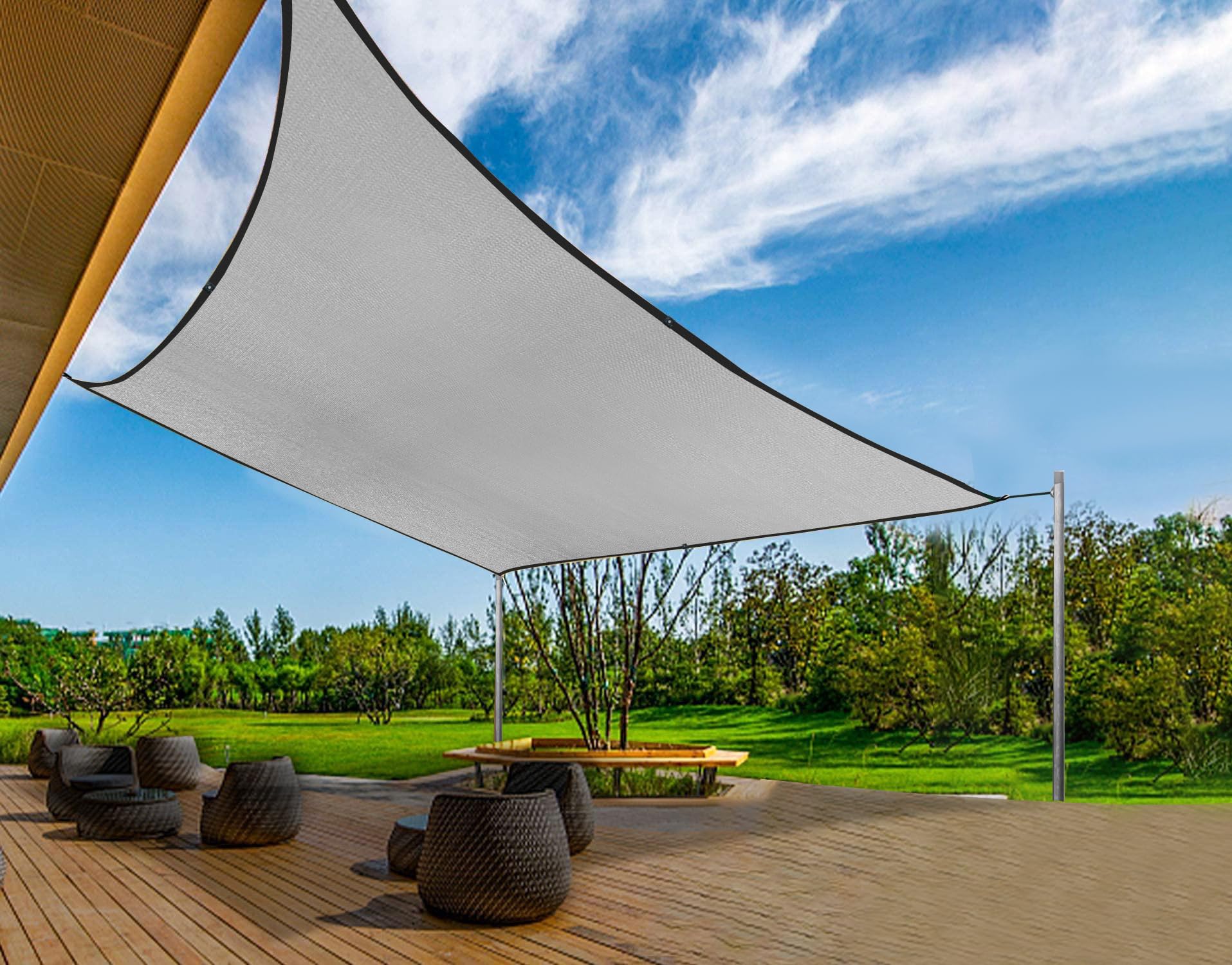 Shalimar Multipurpose Shade Net/Agro Net/Green Net 75% (Silver Colour) (10 ft x 05 ft)