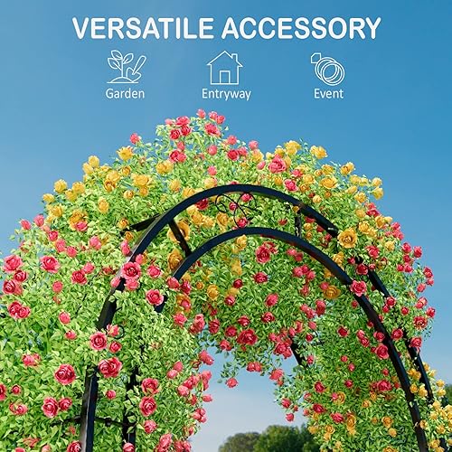 Miniatura 2 de Enrejado de acero para árbol de jardín de 88 pulgadas para plantas trepadoras al aire libre, patio, jardín, plantas trepadoras, enrejado de alambre