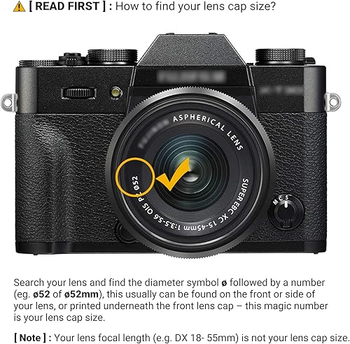 Miniatura 17 de Paquete de 2 tapas de lente frontal de 1.811 in con tapa de lujo para Nikon Z30 Z50 Z50II Z fc Zfc con lente Z DX de 0.630-1.969 in para Panasonic