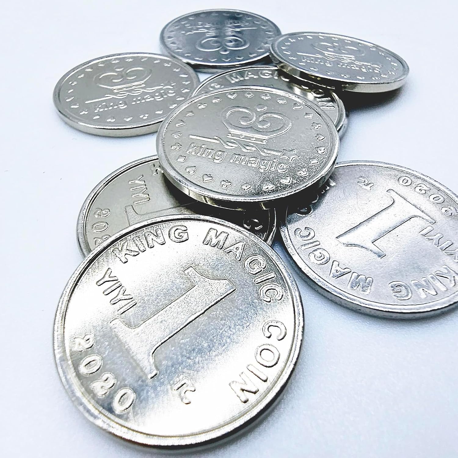 sumrica Magic 20 Pcs Ferromagnetism Coin Magic Tricks Can Attract by Magnet Ring Magician Accessories(25 * 1.9MM)