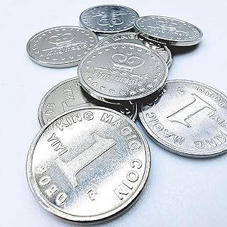 sumrica Magic 20 Pcs Ferromagnetism Coin Magic Tricks Can Attract by Magnet Ring Magician Accessories(25 * 1.9MM)