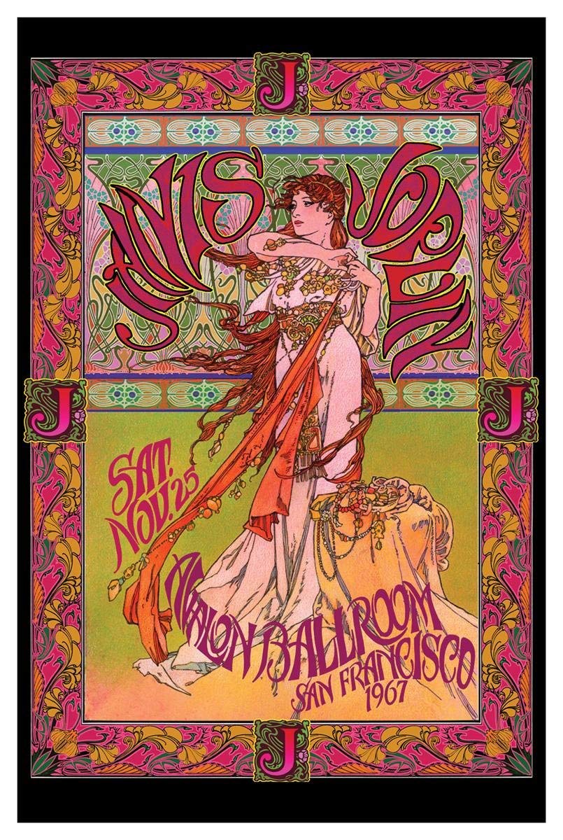 Amazon.com: Laminated Concert 1967 Janis Joplin SF Bob Massey