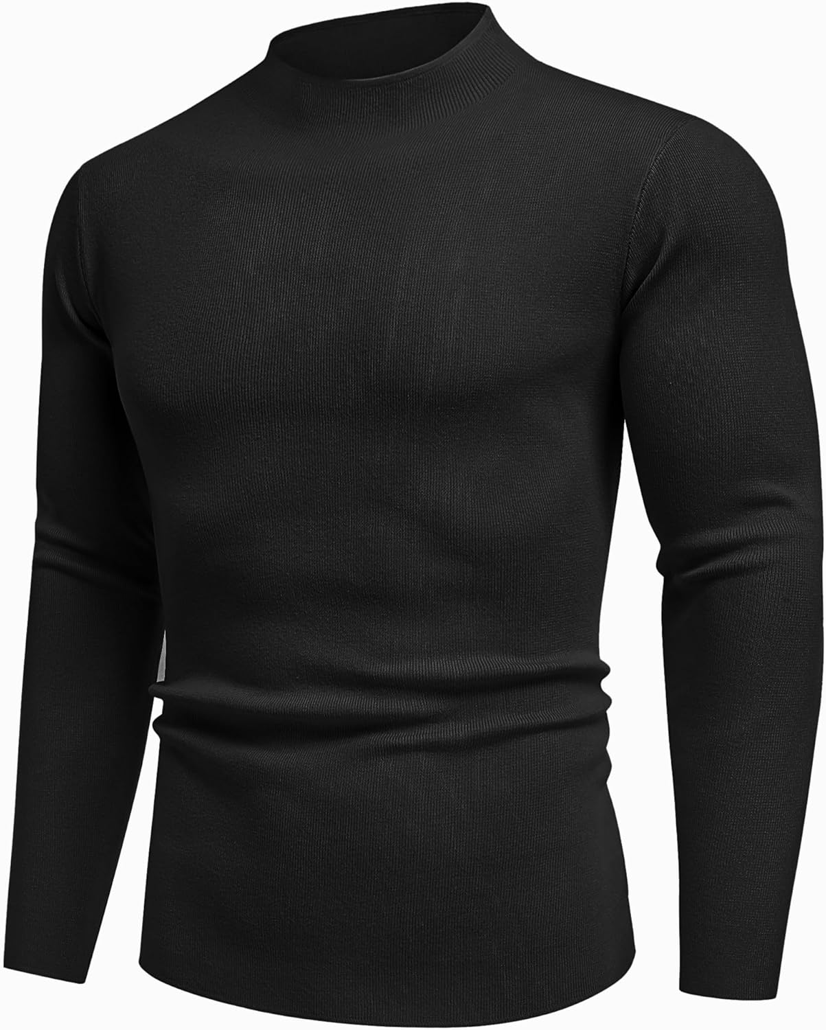 COOFANDY Mens Mock Turtleneck Sweater Long Sleeve Basic Thermal Undershirt Slim Fit Lightweight Pullover Sweaters - Image 6
