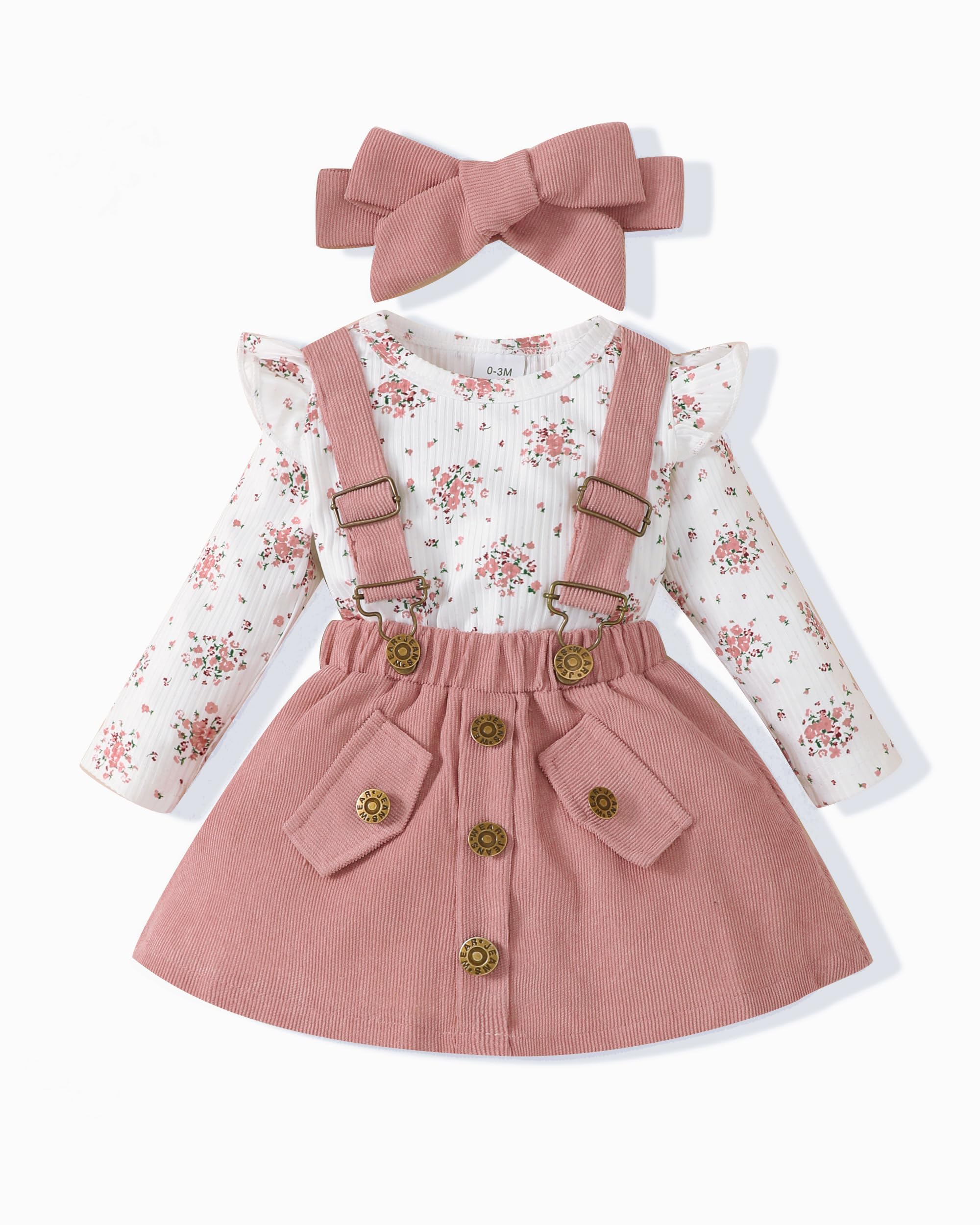 SODLON Baby Girl Clothes Outfit Toddler Infant Clothing Ruffle Top Pants Sets Gifts Outfits for Little Girls