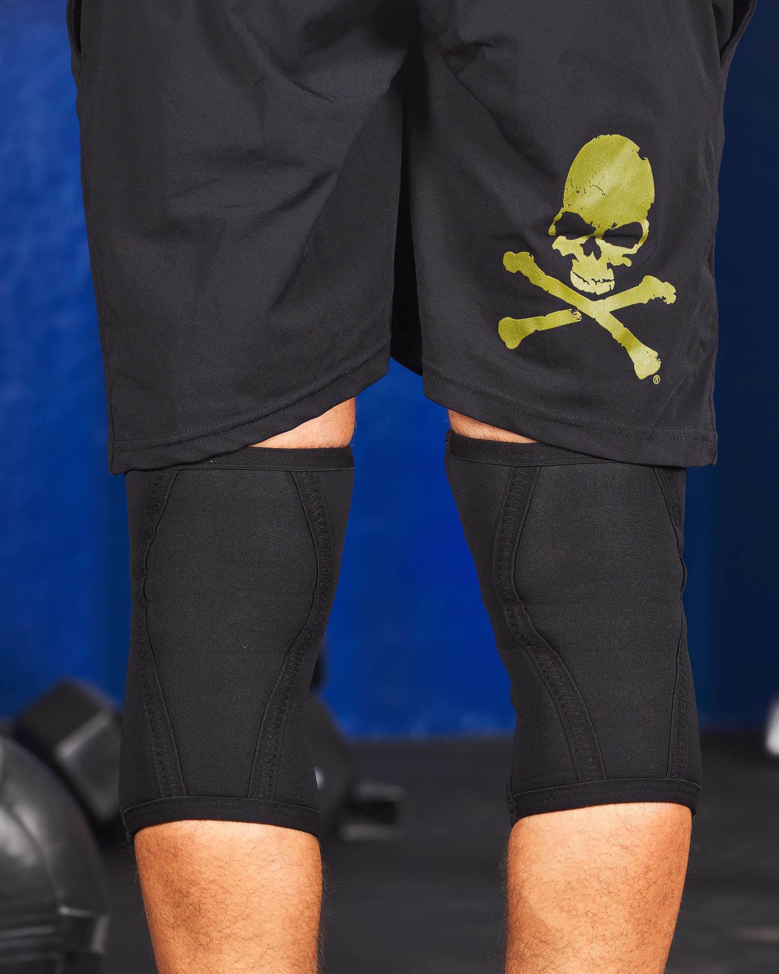 Skull - Coppia di Ginocchiere Sportive in Neoprene 7 mm Anatomiche per Allenamento, Palestra e Crossfit, Unisex