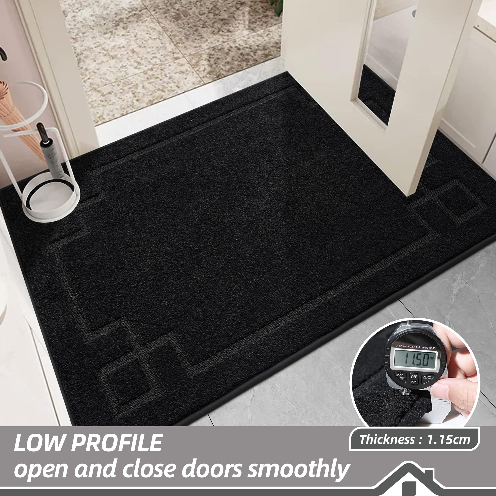BEQHAUSE Door Mat Indoor, 50 * 80 cm Floor Mats, Non-Slip Indoor Mat Suitable for Front and Rear Doors Entrances, Corridors - Image 2