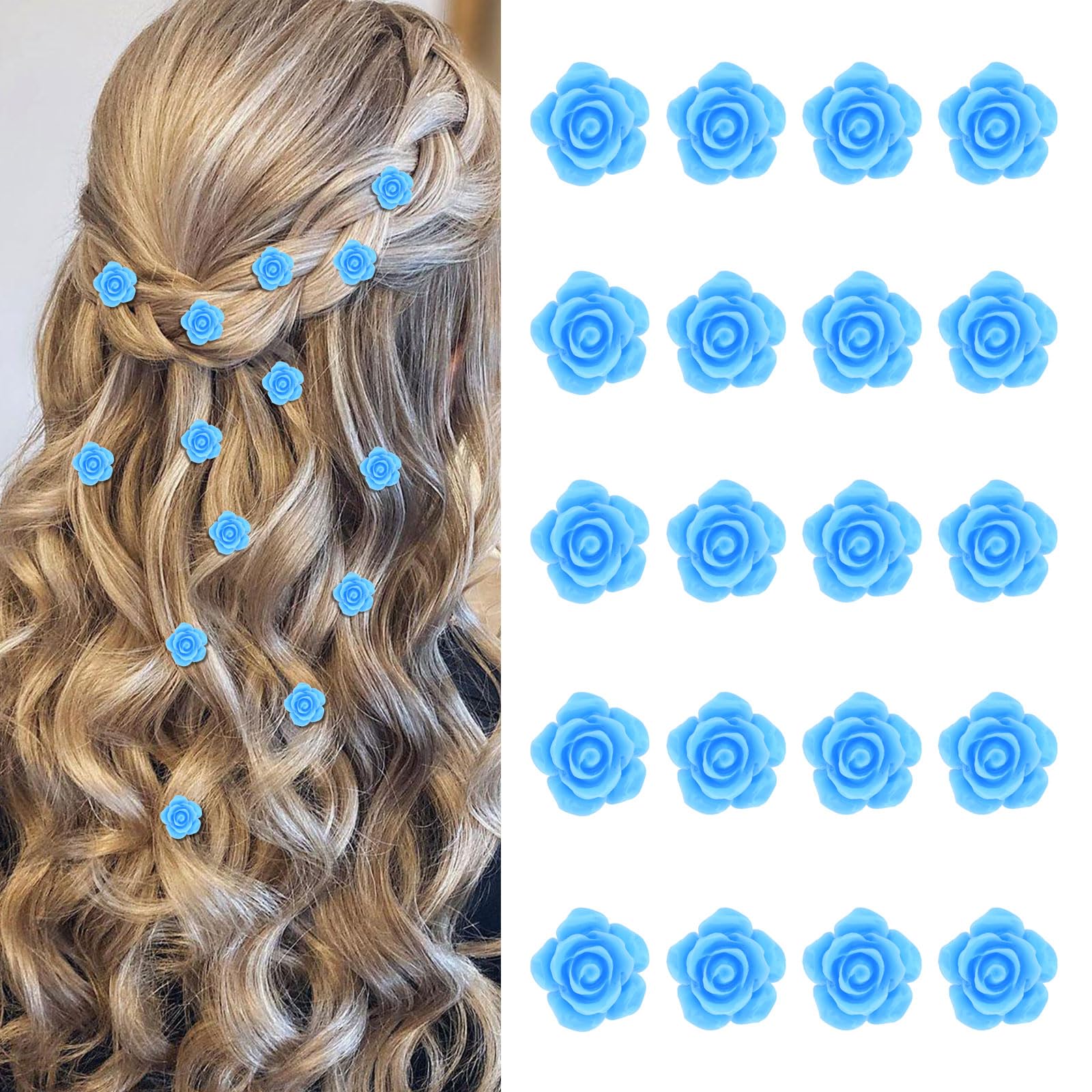 Amazon.com : YISSION 20Pcs Mini Hair Clips: Cute Rose