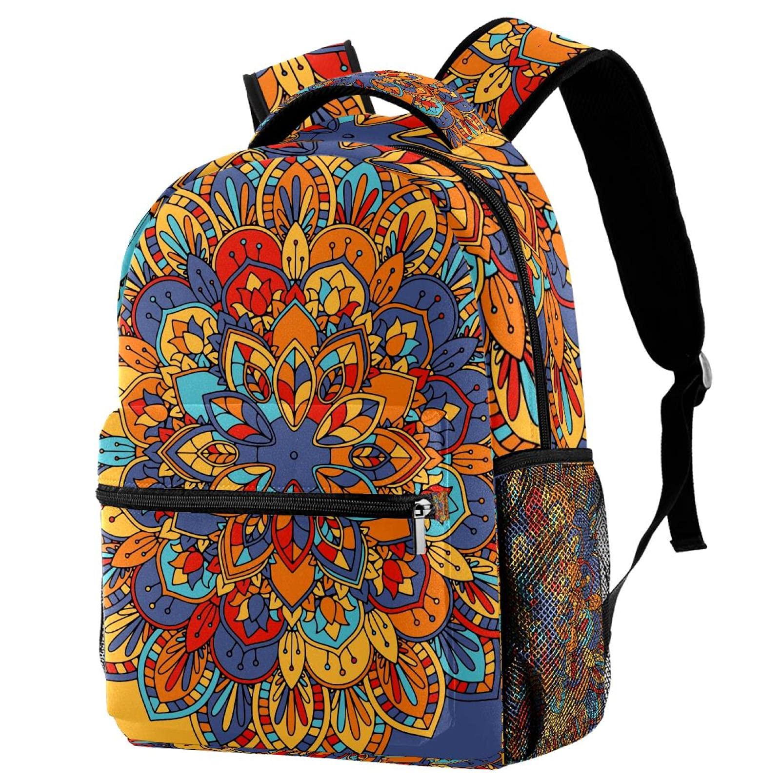Sac à dos décontracté à fleurs vertes pour femme de grande capacité - 7