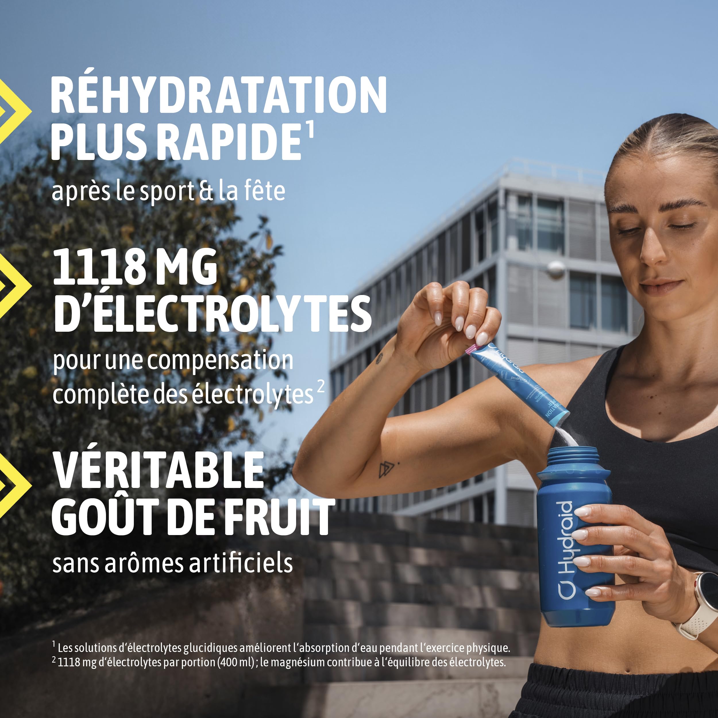 HYDRAID Hydration Helper® BERRY – Boisson Électrolyte Premium (1118mg d'Électrolytes) pour Sport & Récupération Rapide – 25 Sachets Saveur Fruits des Bois