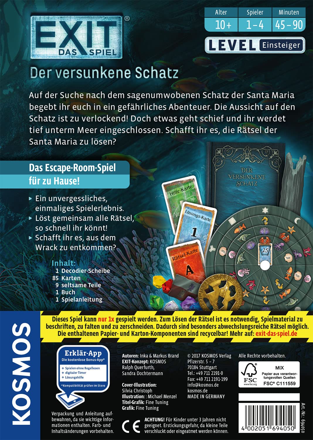 KOSMOS EXIT - Das Spiel - Bundle, Alle Level: Der versunkene Schatz, Die Station im ewigen Eis und der Tote im Orient Express