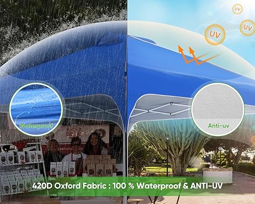 Miniatura 7 de Quictent Tienda de campaña desplegable de 10 x 10 pulgadas, fácil de instalar para una persona, refugio instantáneo portátil con ventilación, toldo