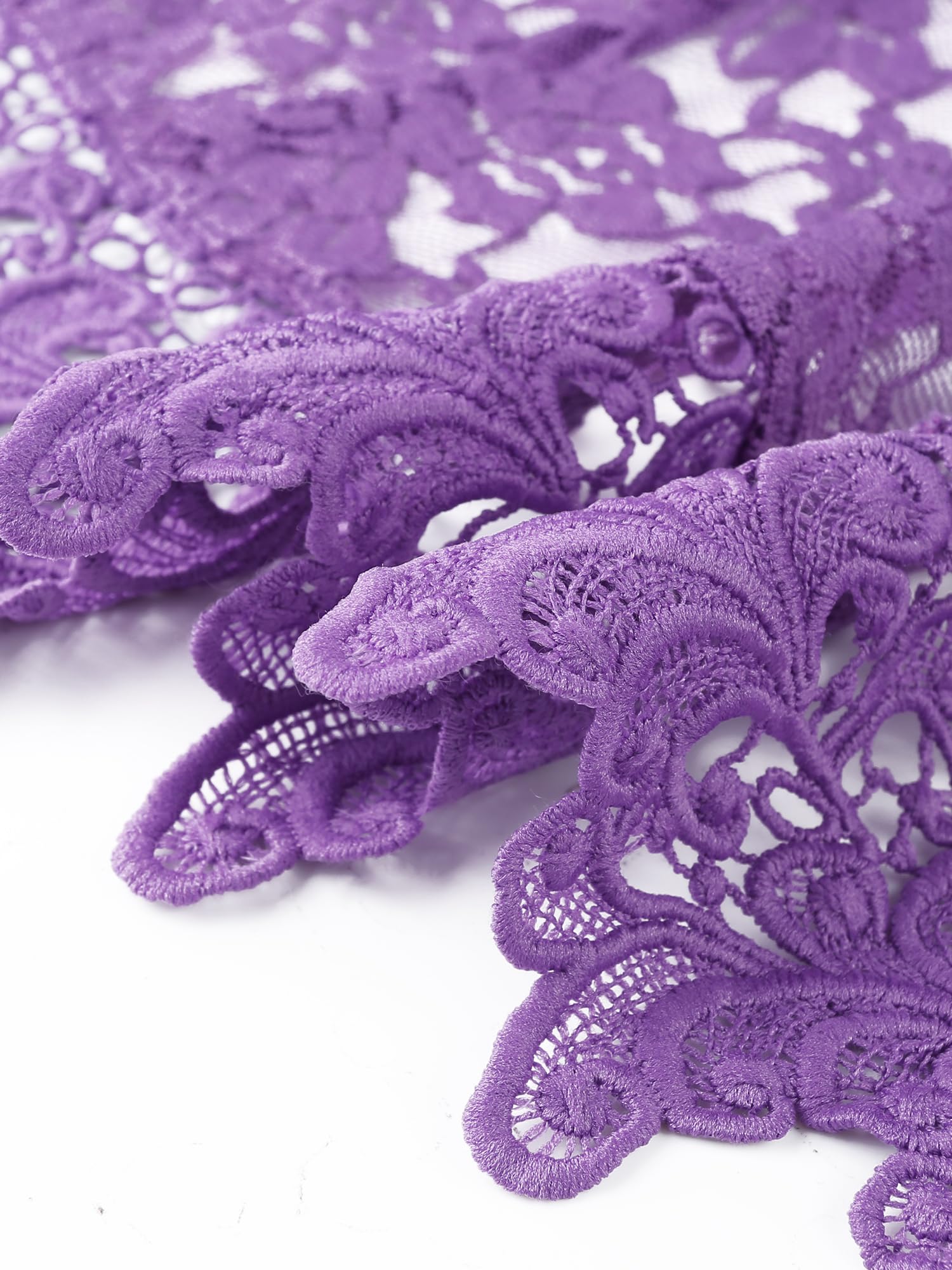 Allegra K Boléro en dentelle florale pour femme manches 3/4 formelle élégante Boléro Cardigan