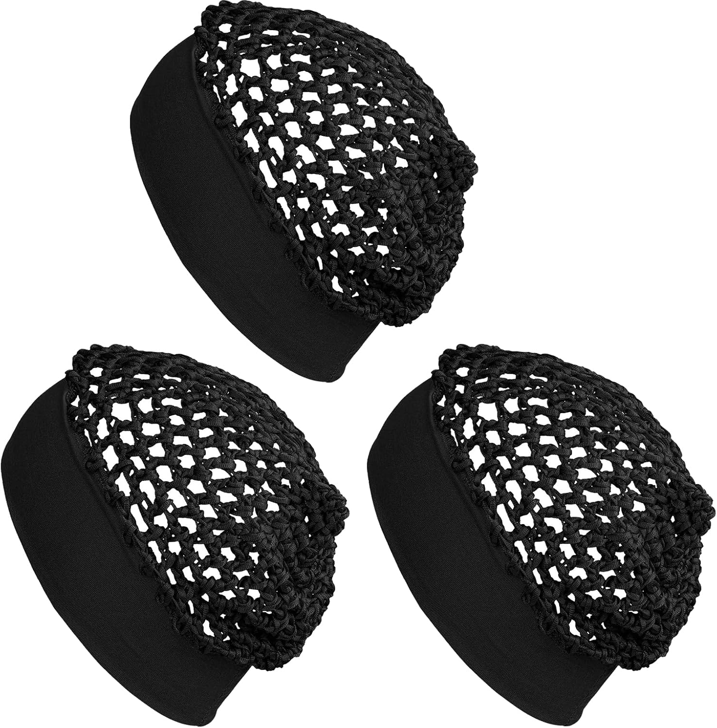Hair Net, Stretchy Elastic Hair Bonnet for Sleeping, No Marks & Secure Hair Warp for Silk Press, Hairnet & Cap for Sleep