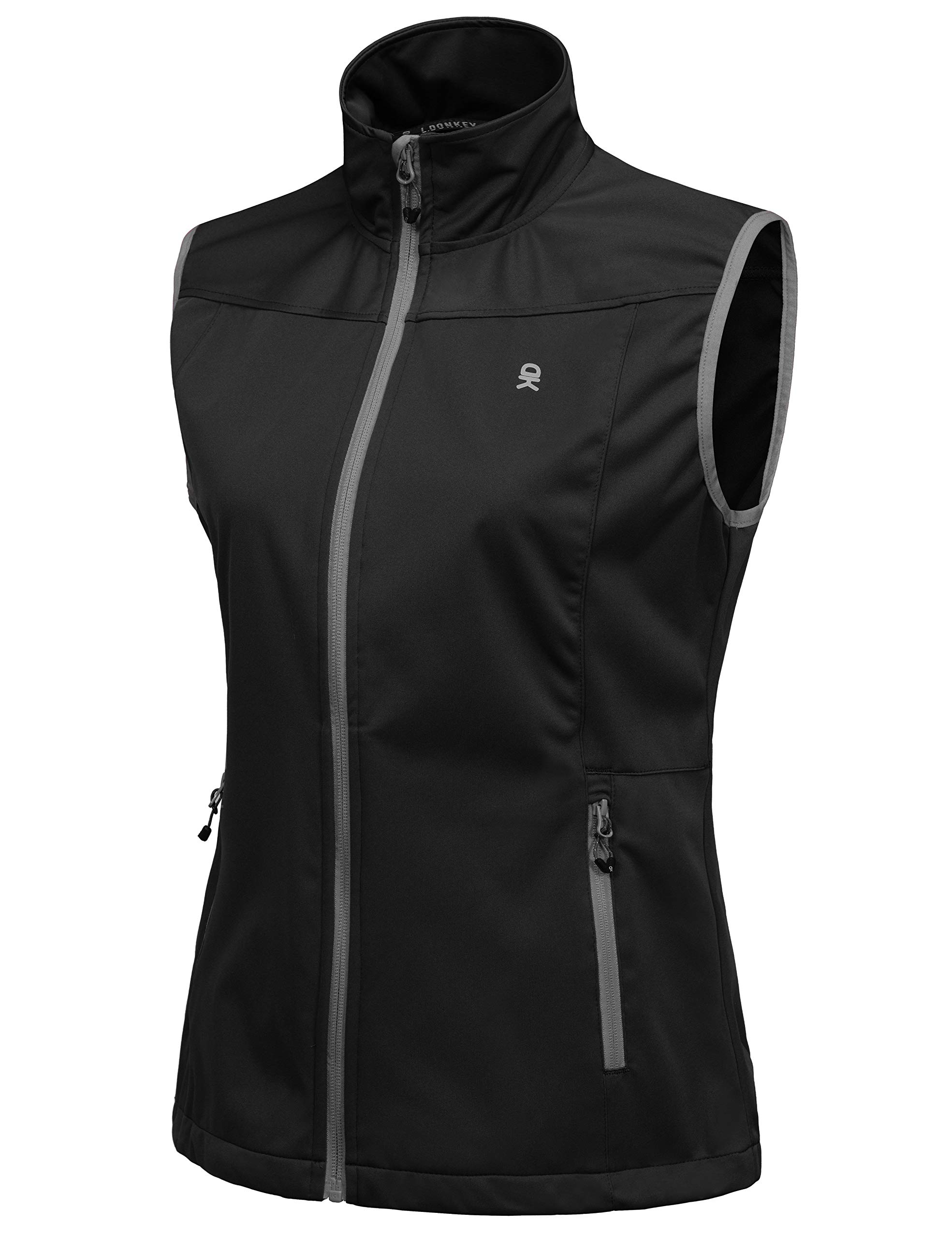 Women's Lightweight Softshell Vest, Windproof Sleeveless Jacket for Running Hiking Travel