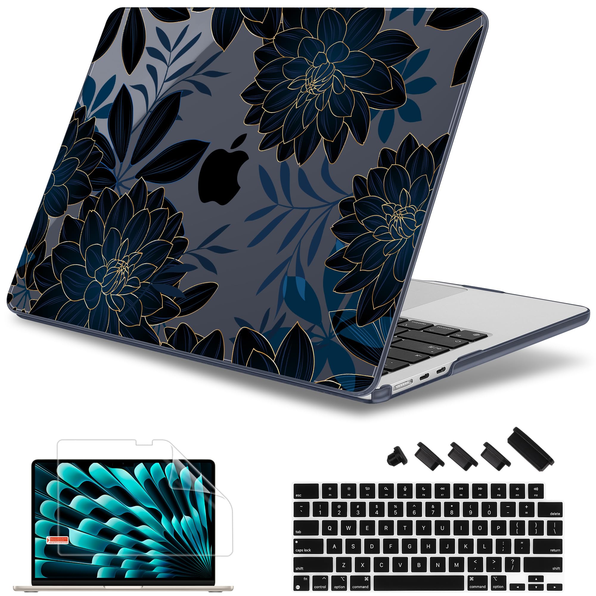 May Chen for M5 MacBook Air 13.6 Inch Case 2026 2025 2024-2022 Release M5 A3449 M4 A3240 M3 A3113 M2 A2681, Plastic Hard Shell Case for MacBook Air