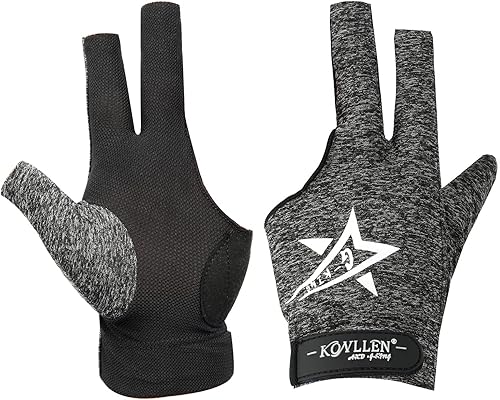 KONLLEN Billiards Gloves for Left HandRight Hand LXL Pool Gloves Professional Non-Slip Adjustable Breathable Snooker Gloves Popular Sizes for Men &