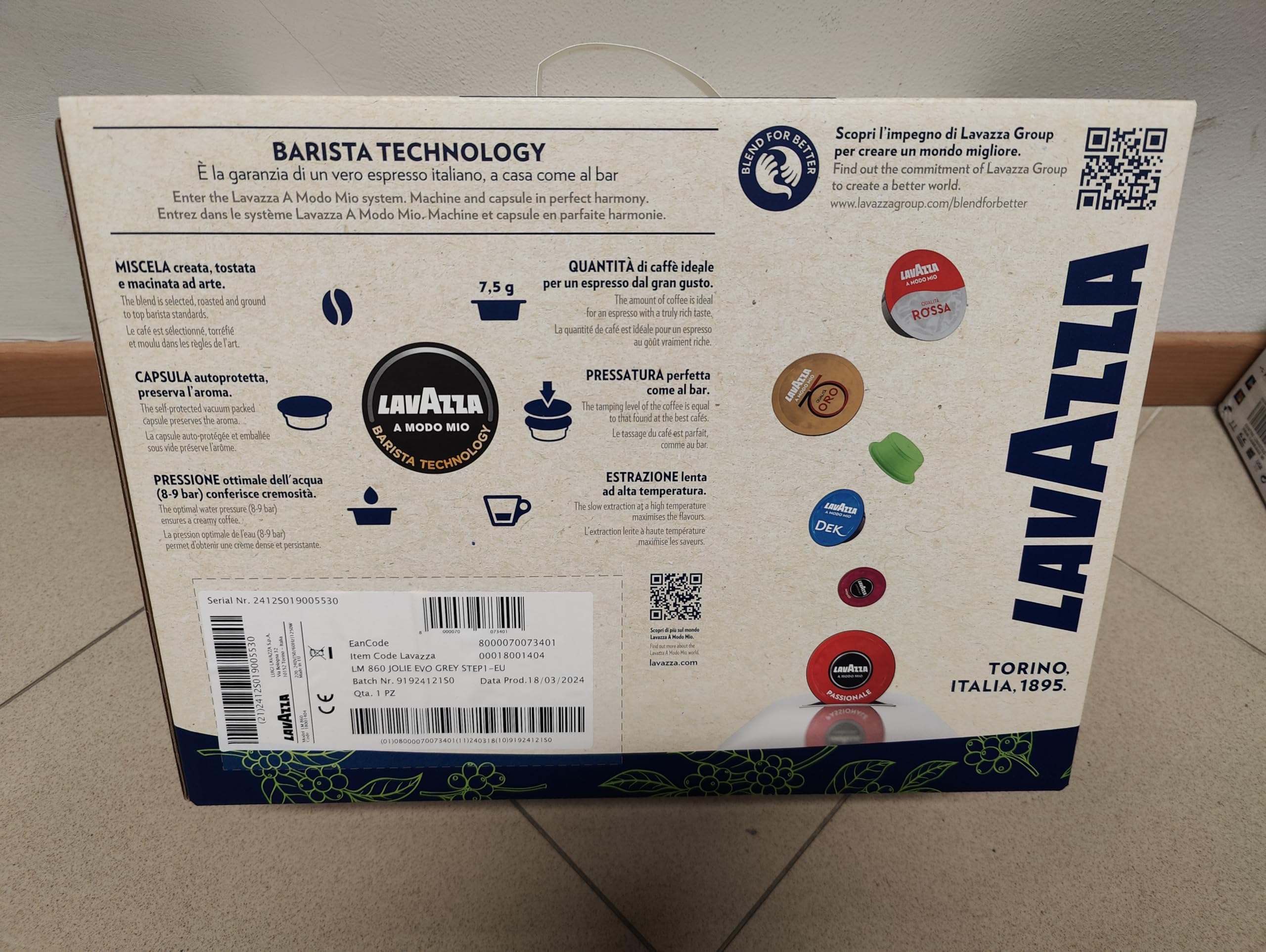 Lavazza A MODO MIO JOLIE EVO (GREY) (LM860) - Máquina de cápsulas espresso