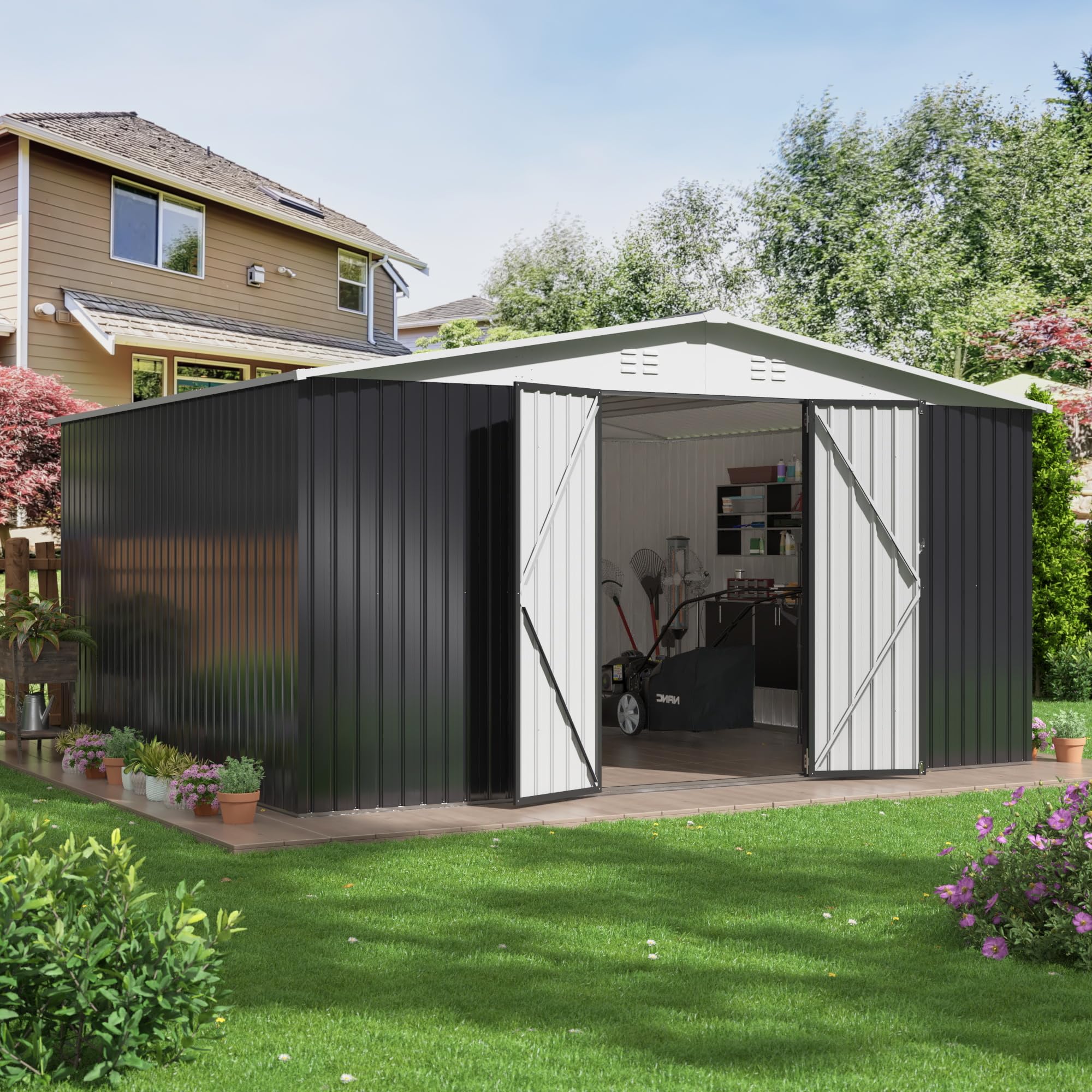 Amazon.com : Polar Aurora 12x14 FT Outdoor Storage Shed