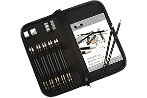 Drawing and Sketching Pencil Set in Zippered Carrying Case