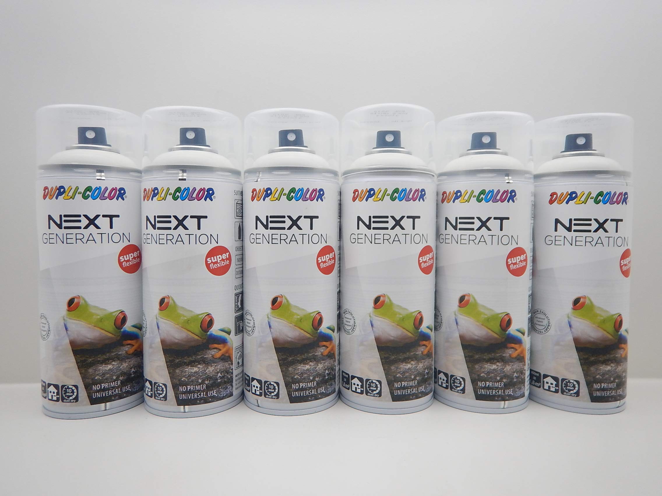 DUPLI-COLOR NEXT Lackspray RAL 9010 Reinweiß – 2in1, Glänzend, Schnell Trocknend