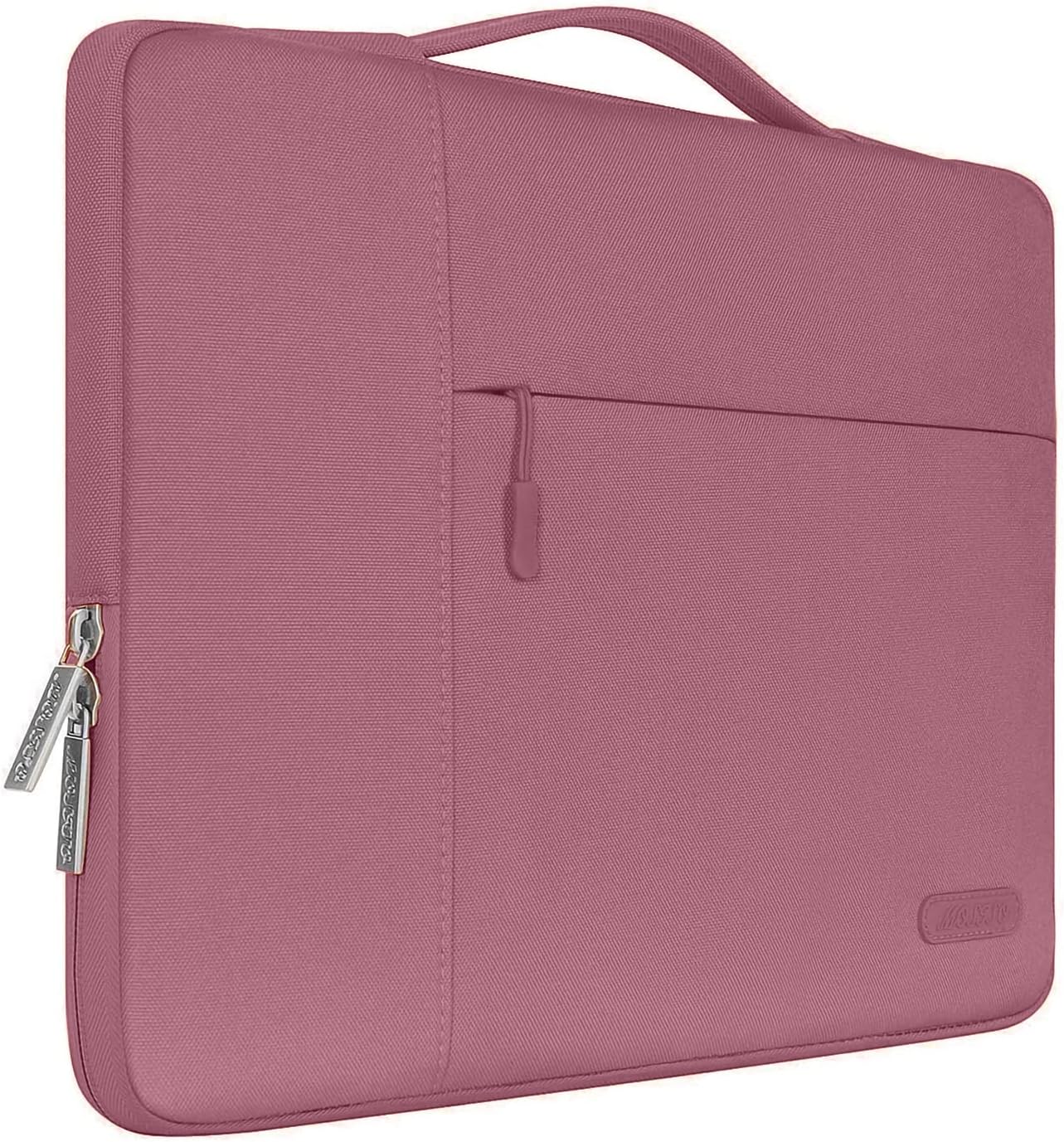 MOSISO Laptop Case 13.3 inch, 13-14 inch Laptop Sleeve with Handle Compatible with MacBook Air/Pro 13 / Pro 14, HP Dell ASUS Lenovo Notebook, Polyester Multifunctional Computer Bag, Dusty Rose