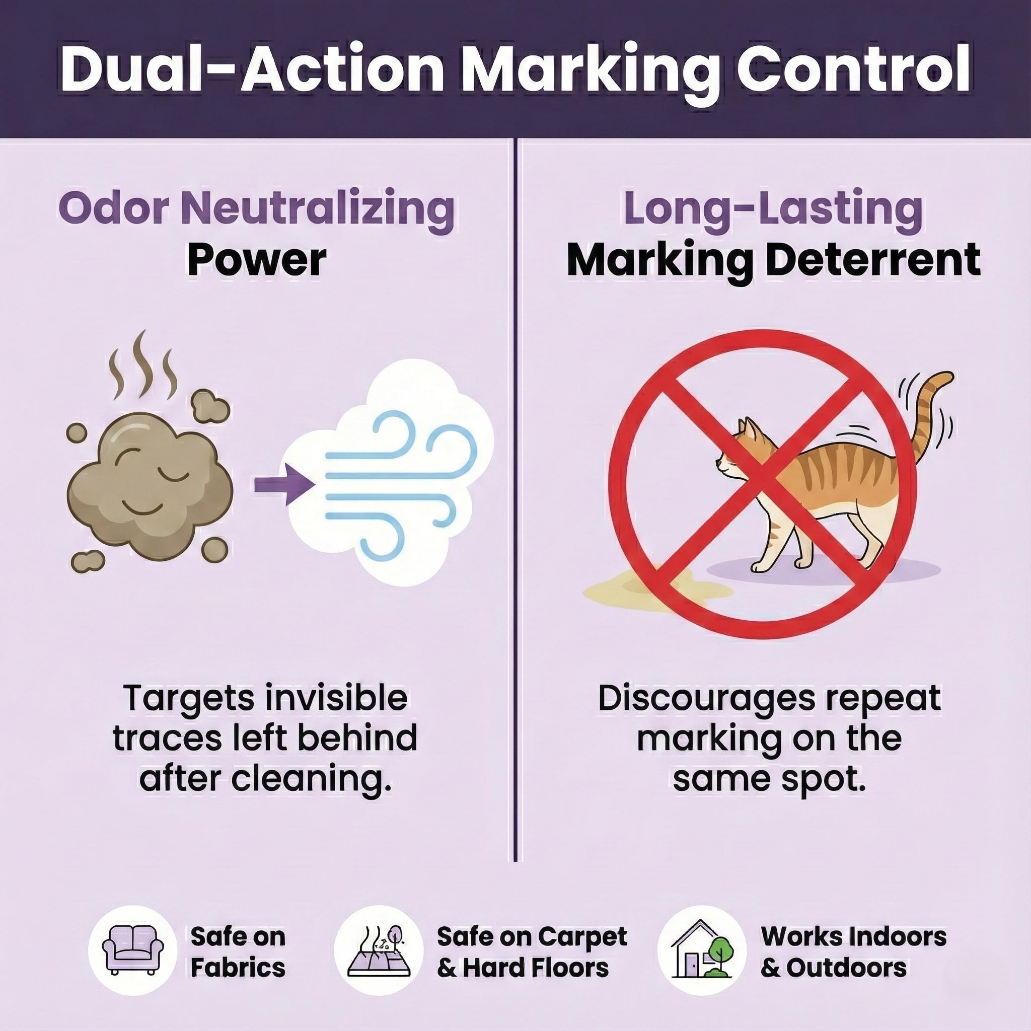 Stray Paws Mark No More Anti-Marking Spray for Cats | No Urine Marking & Pooping | Dual-Action Scent Reset & Deterrent | Indoor Use for Carpets, Floors & Furniture | 200 ml 2