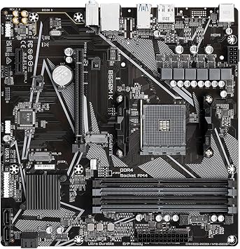 Micro Center AMD 5500 Processor with GIGABYTE B550M K Micro-ATX Motherboard