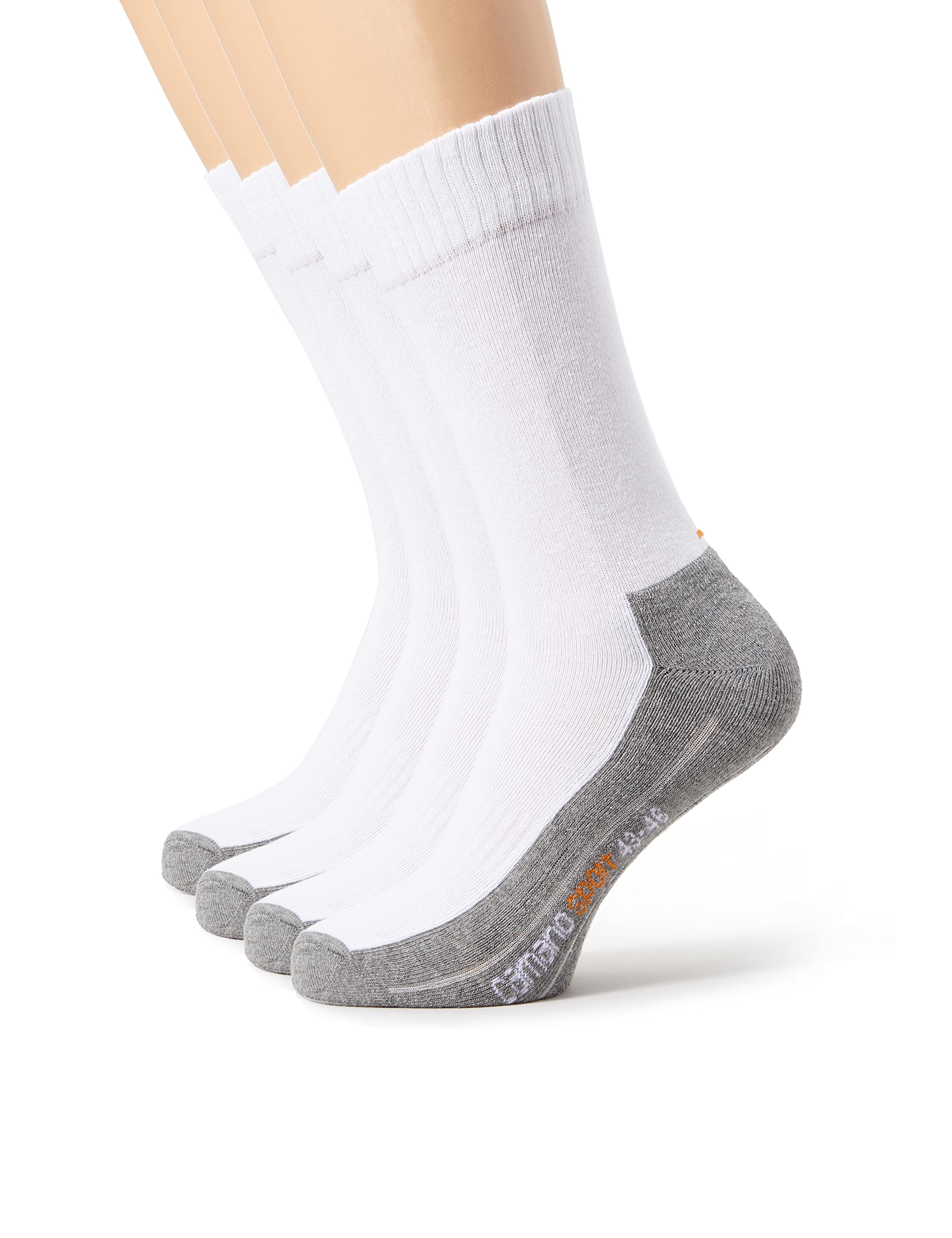 Camano Men's 5942 Sport Socks 4 Paar Sportswear, White (White 01), 2.5/5 (Manufacturer size: 35/38)