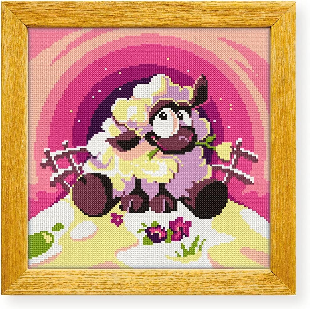 Awesome Pattern Studio Sheep DS057, Diamond Painting Kit, Diamond Art Kits for Adults, Full Drill 5D Diamond Dots Kits. All Items Included.