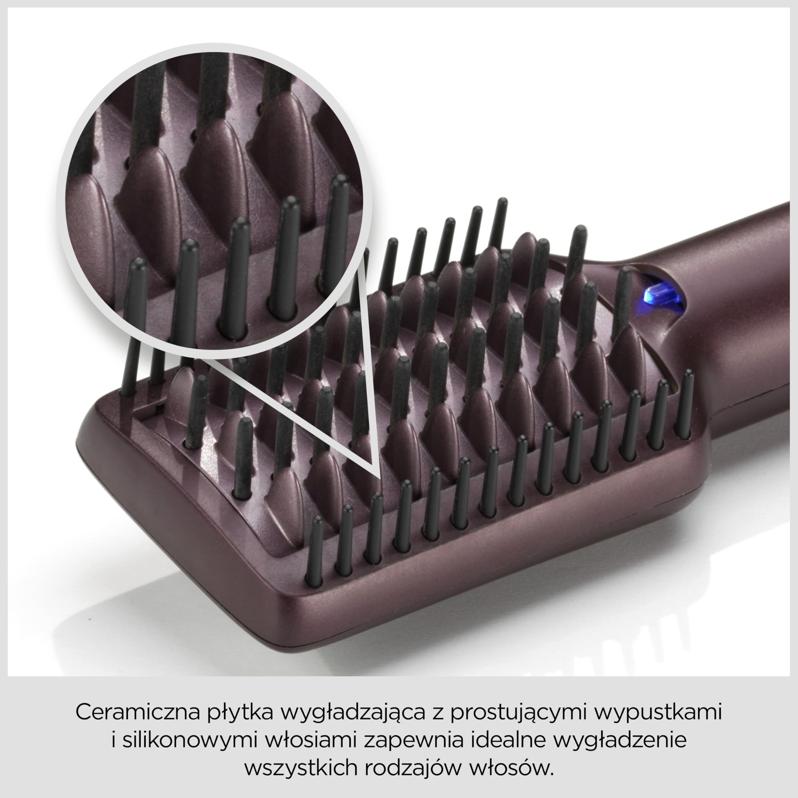 BaByliss Air Power Smooth – NOWOŚĆ 2025, stylizacja „mokre do suchych”, wygładzanie i prostowanie, szczotka susząca z technologią jonową przeciw puszeniu, model AS6400E