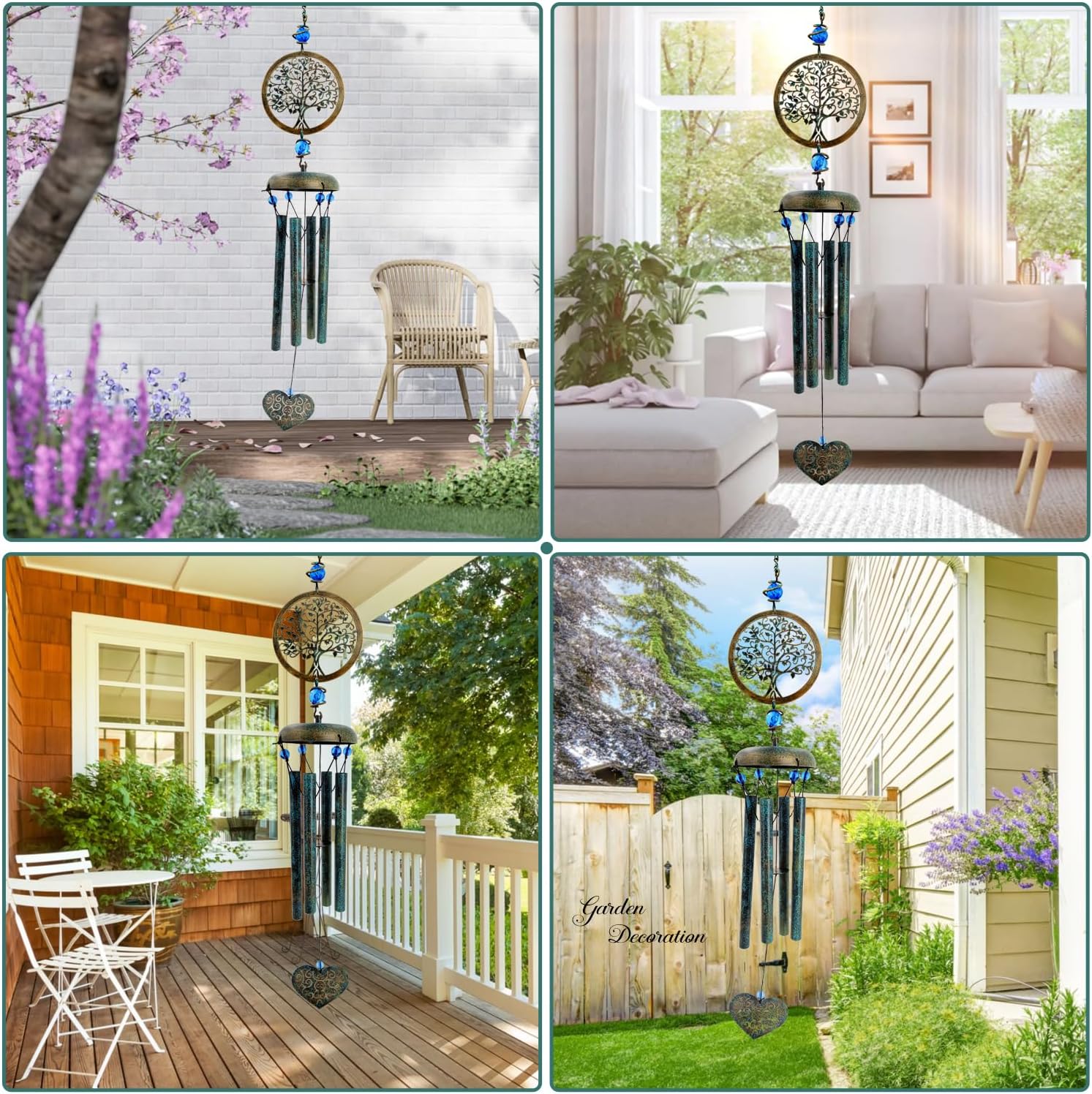 ASTARIN Wind Chimes Outside Unique Tree of Life Wind Chime All Metal Wind Chimes for Love One Gifts for Mom, Grandma, Daughter, Decoration for Home, Garden, Patio, Backyard(29”)
