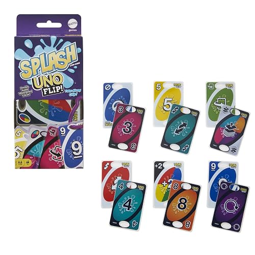 Mattel Games UNO Flip! Splash Card Game, Ages 7+, 2-10 Players