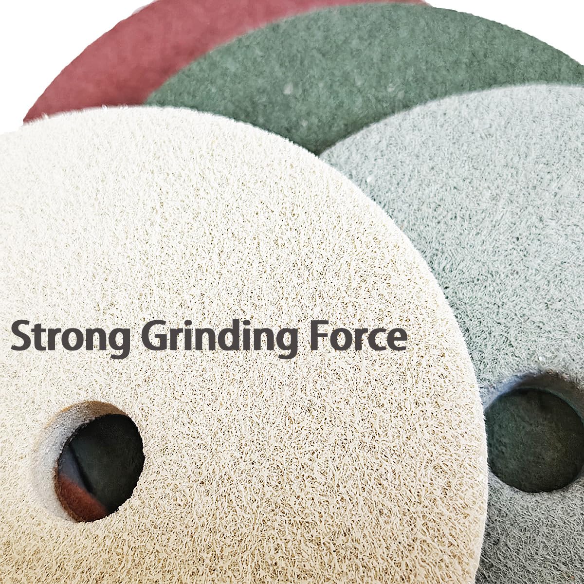 6" 7PCS Diamond Sponge Fiber Polishing Pad 150-10000 Grit - Polishing Tile Stone Marble Concrete Clean Wet Use Buffing Pad(7pcs,6 Inches)