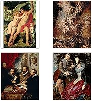 Vista 4 de Wish Pub - Juego de 12 impresiones artísticas sin marco de pinturas de Peter Paul Rubens, 8 x 10 pulgadas